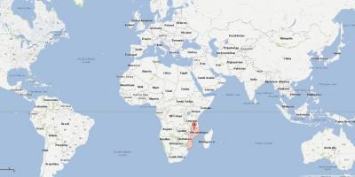 મોઝામ્બિક પર વિશ્વના નકશા