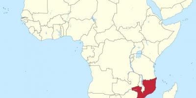 નકશો મોઝામ્બિક આફ્રિકા